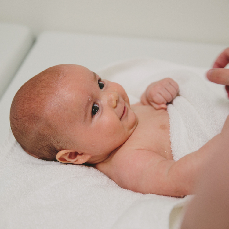 baby visiting the spa